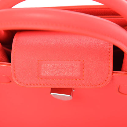 Christian Dior Grained Calfskin Mini Diorever Flap Fluorescent Goji Pink 8 of 10