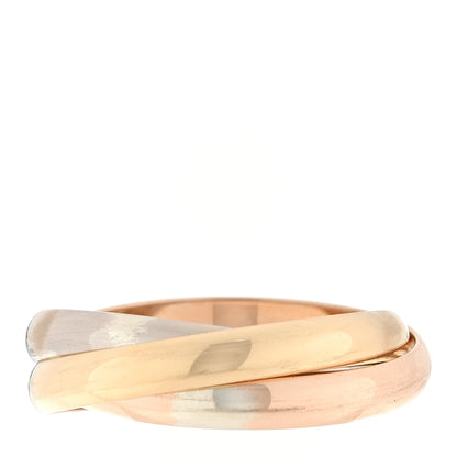 Cartier 18K Pink Yellow White Gold Classic Trinity Ring 56 7.5 3 of 5