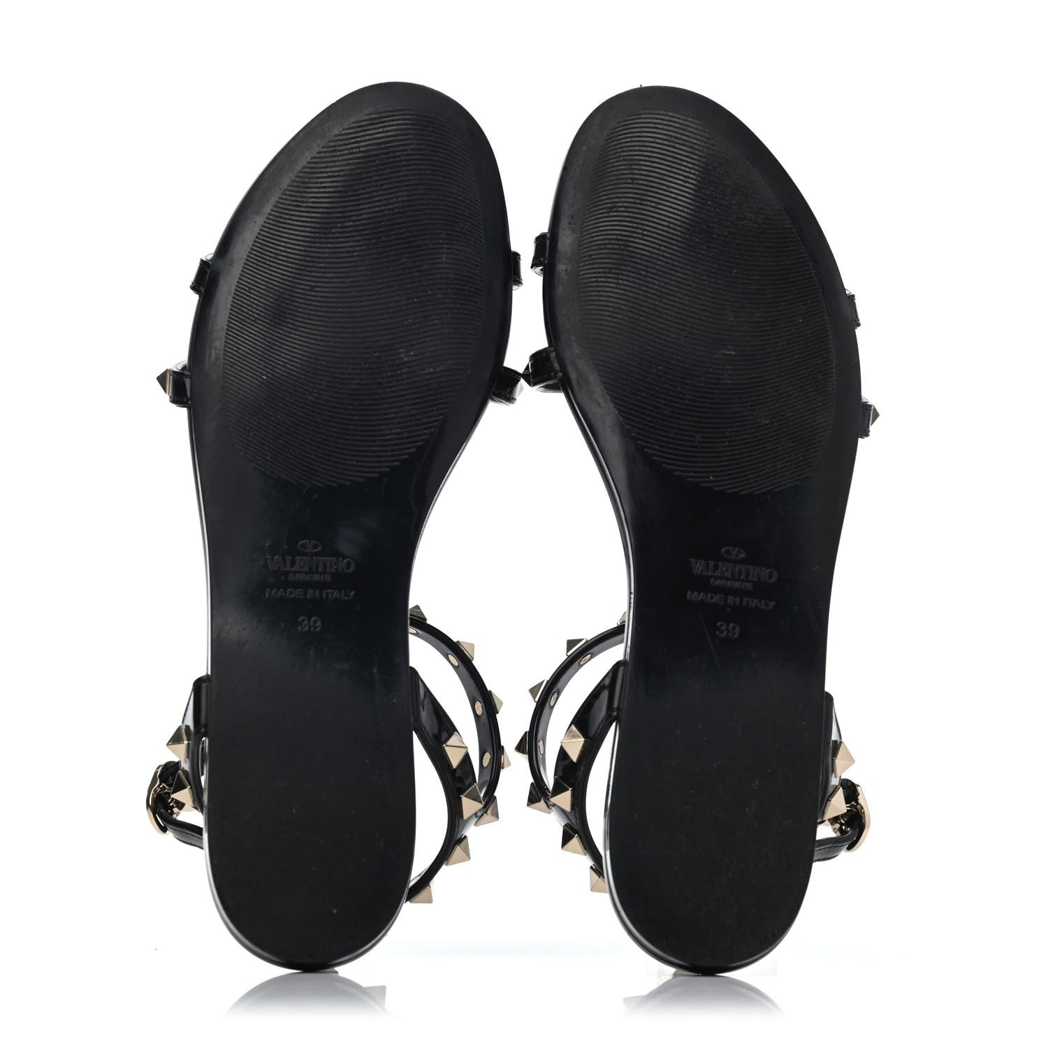 Valentino Garavani PVC Jelly Rockstud Caged Sandals 39 Black 4 of 4