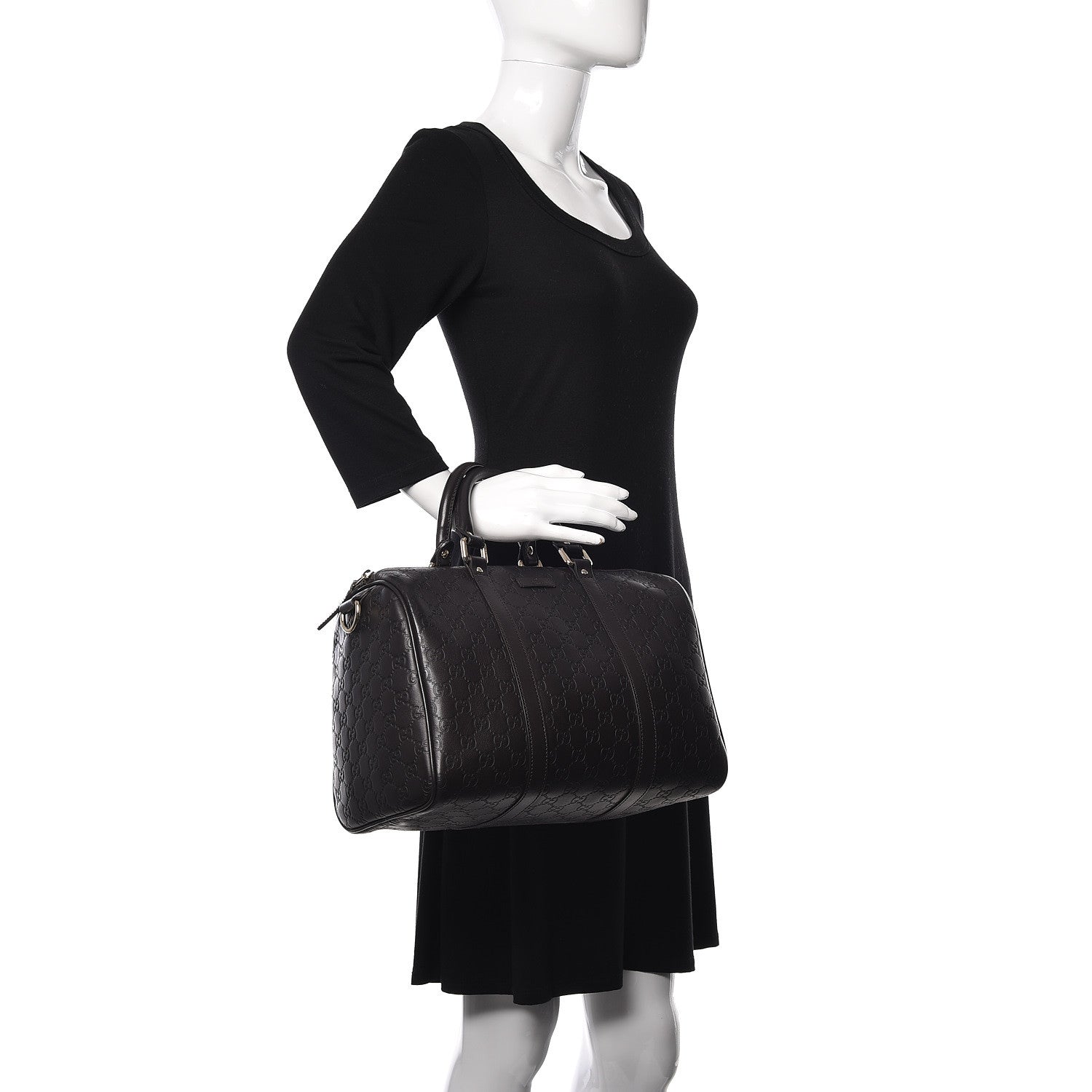 Gucci Guccissima Medium Joy Boston Dark Brown 2 of 12
