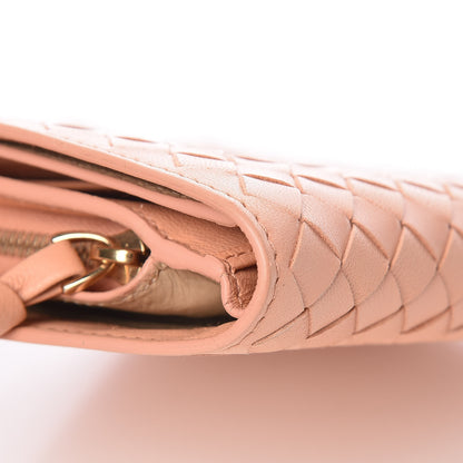 Bottega Veneta Nappa Intrecciato French Compact Wallet Peach 11 of 11