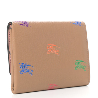 Burberry Grained Calfskin EKD Tri-Fold Compact Wallet Light Camel 3 of 6