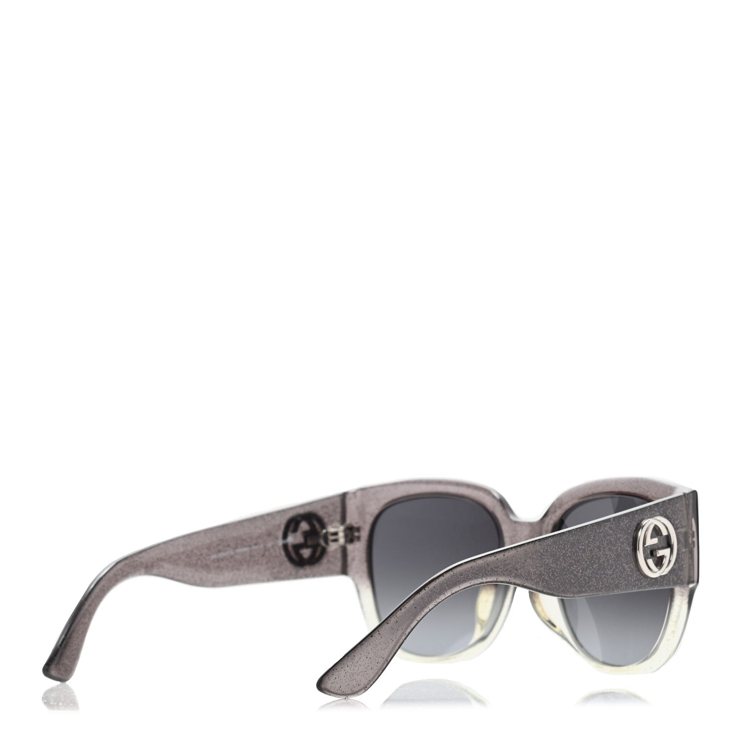 Gucci Glitter Square Optyl Sunglasses 3836/F/S Gray Silver 4 of 7