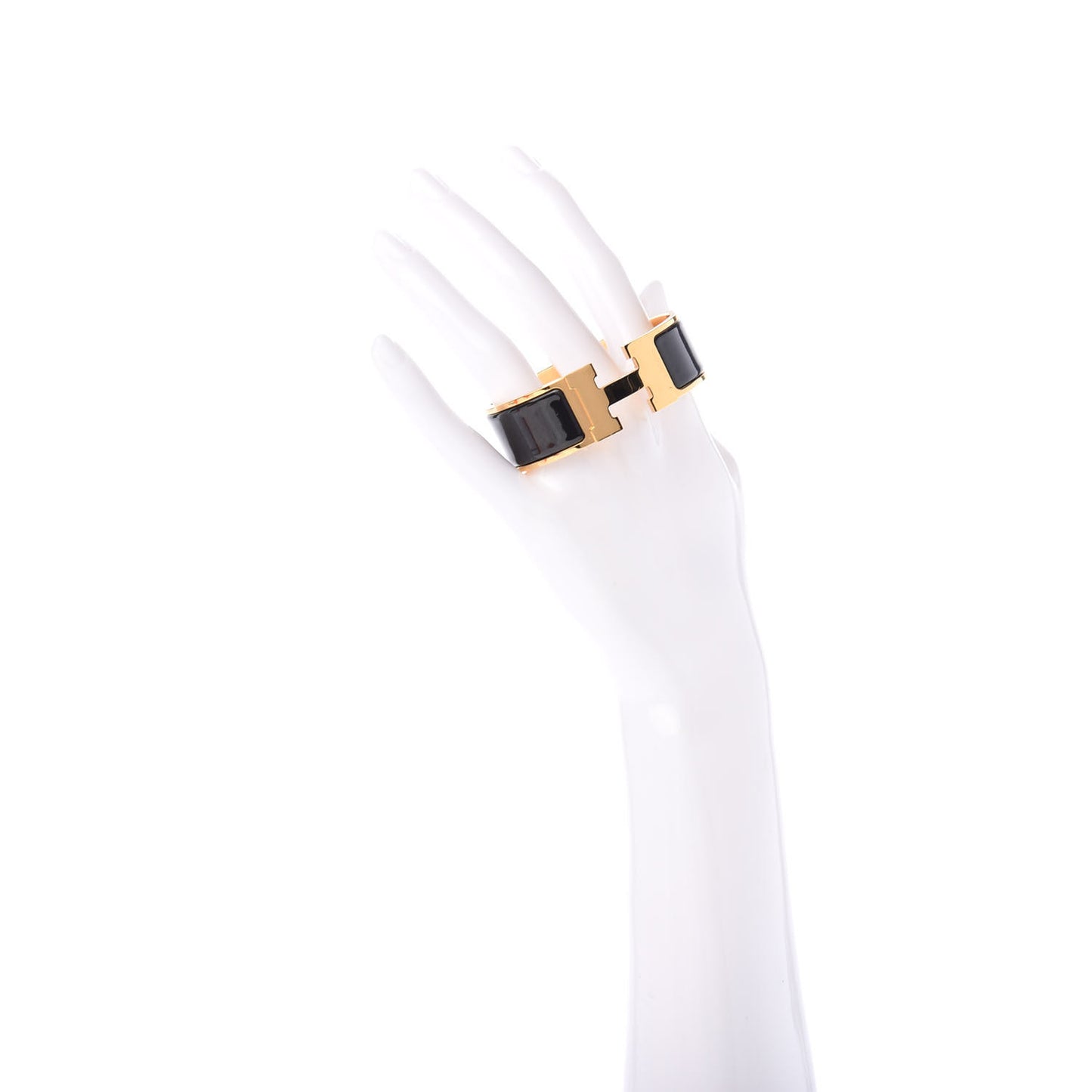 Enamel Wide Clic Clac H Bracelet PM Black
