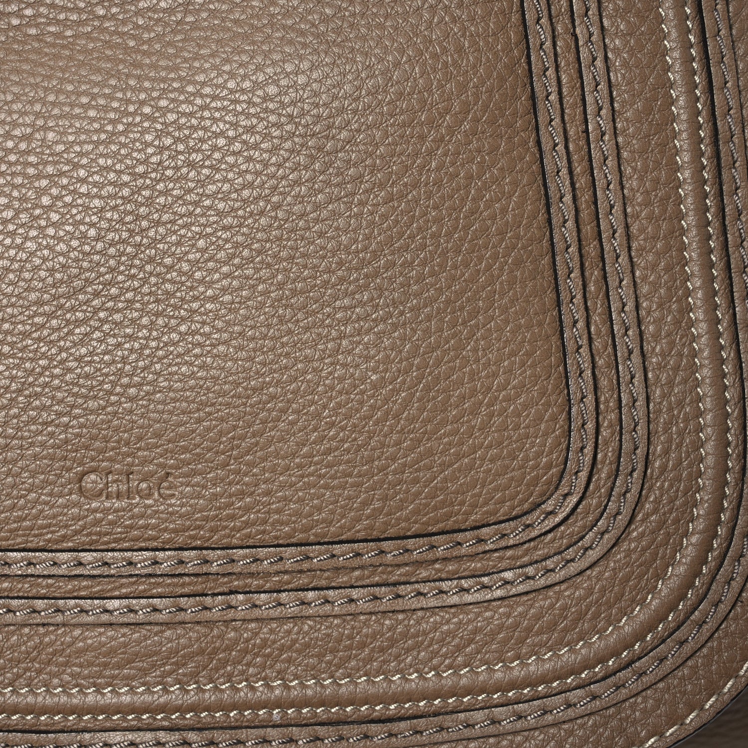 Chloe Calfskin Medium Marcie Saddle Shoulder Bag Motty Grey 14 of 15