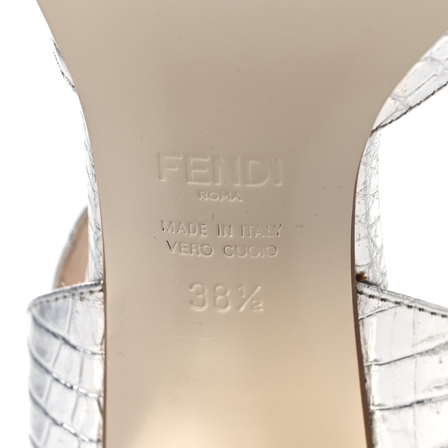 Metallic Chameleon Block Heel Pumps 38.5 Silver