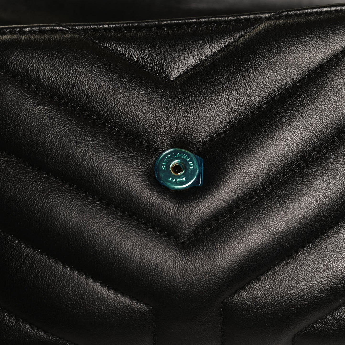 Calfskin Y Quilted Monogram Toy Loulou Crossbody Bag Black