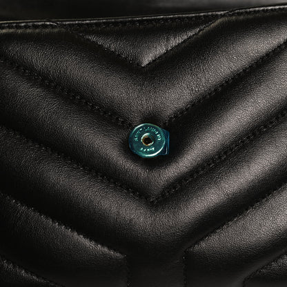 Saint Laurent Calfskin Y Quilted Monogram Toy Loulou Crossbody Bag Black 13 of 15