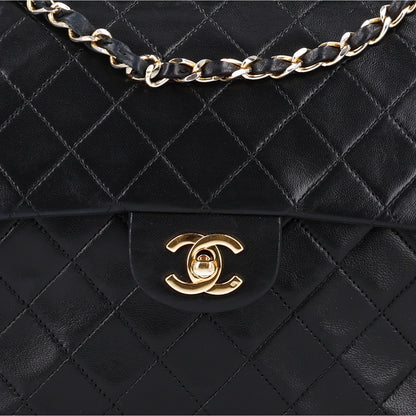 Chanel Lambskin Quilted Medium Double Flap Black 9 of 11