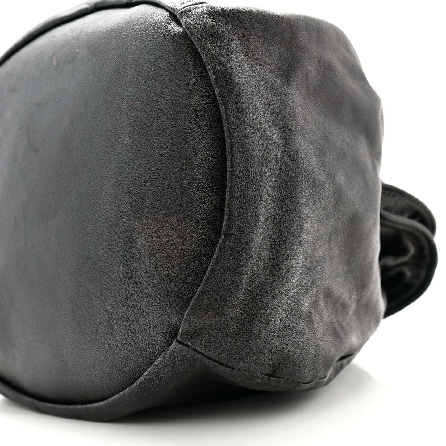 Lambskin Drawstring Bag Black
