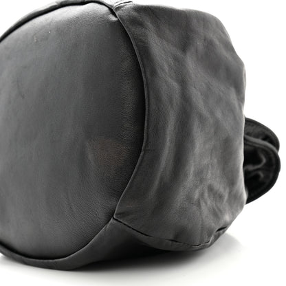 Chanel Lambskin Drawstring Bag Black 11 of 13