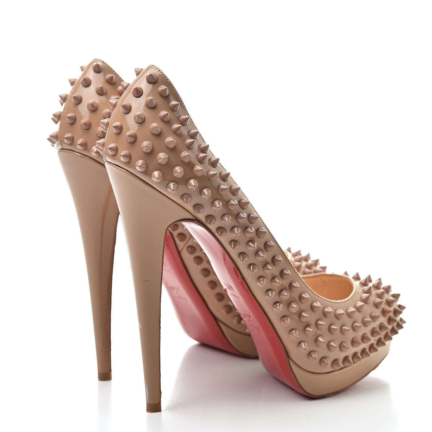 Christian Louboutin Patent Alti Spikes 140 Pumps 40.5 Nude 4 of 16