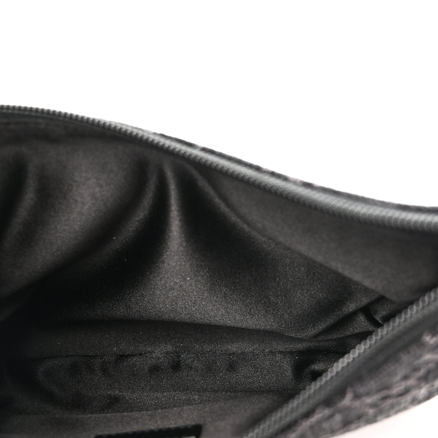 Jacquard Black Denim GG Monogram Horsebit Slim Small Shoulder Bag Black Grey