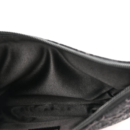 Gucci Jacquard Black Denim GG Monogram Horsebit Slim Small Shoulder Bag Black Grey 5 of 10
