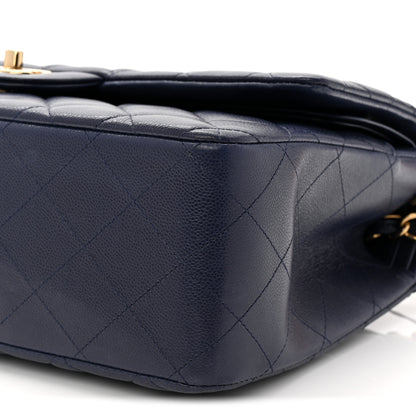 Chanel Caviar Quilted Jumbo Double Flap Dark Navy 10 of 11