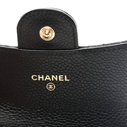 Chanel Caviar Quilted Flap Card Holder Wallet Black 6 of 9