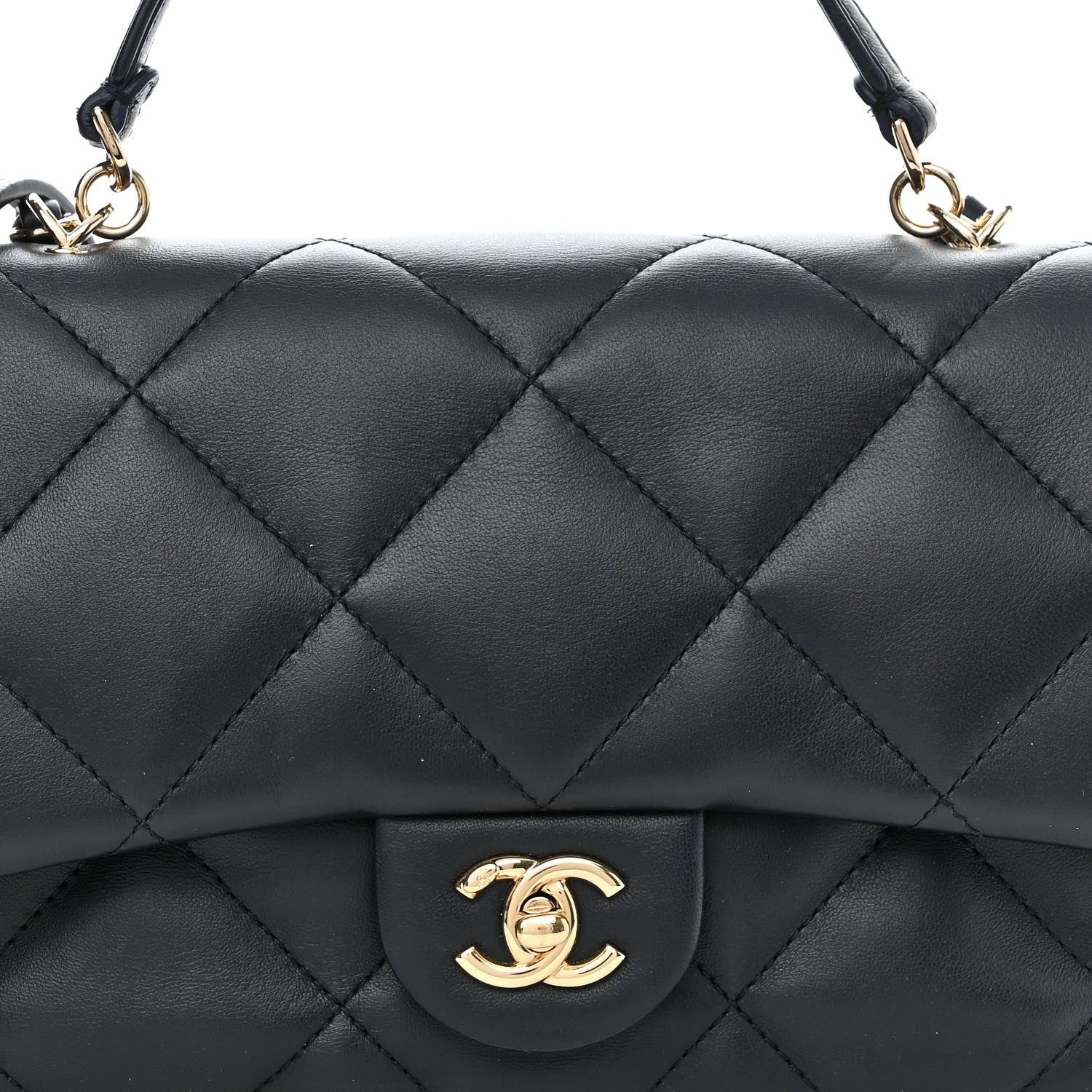 Chanel Lambskin Quilted Easy Carry Flap Navy 8 of 11