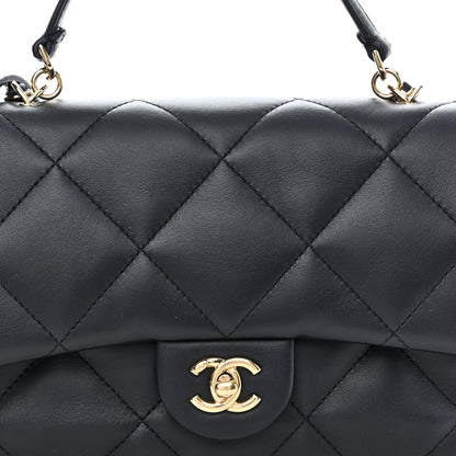 Chanel Lambskin Quilted Easy Carry Flap Navy 8 of 11