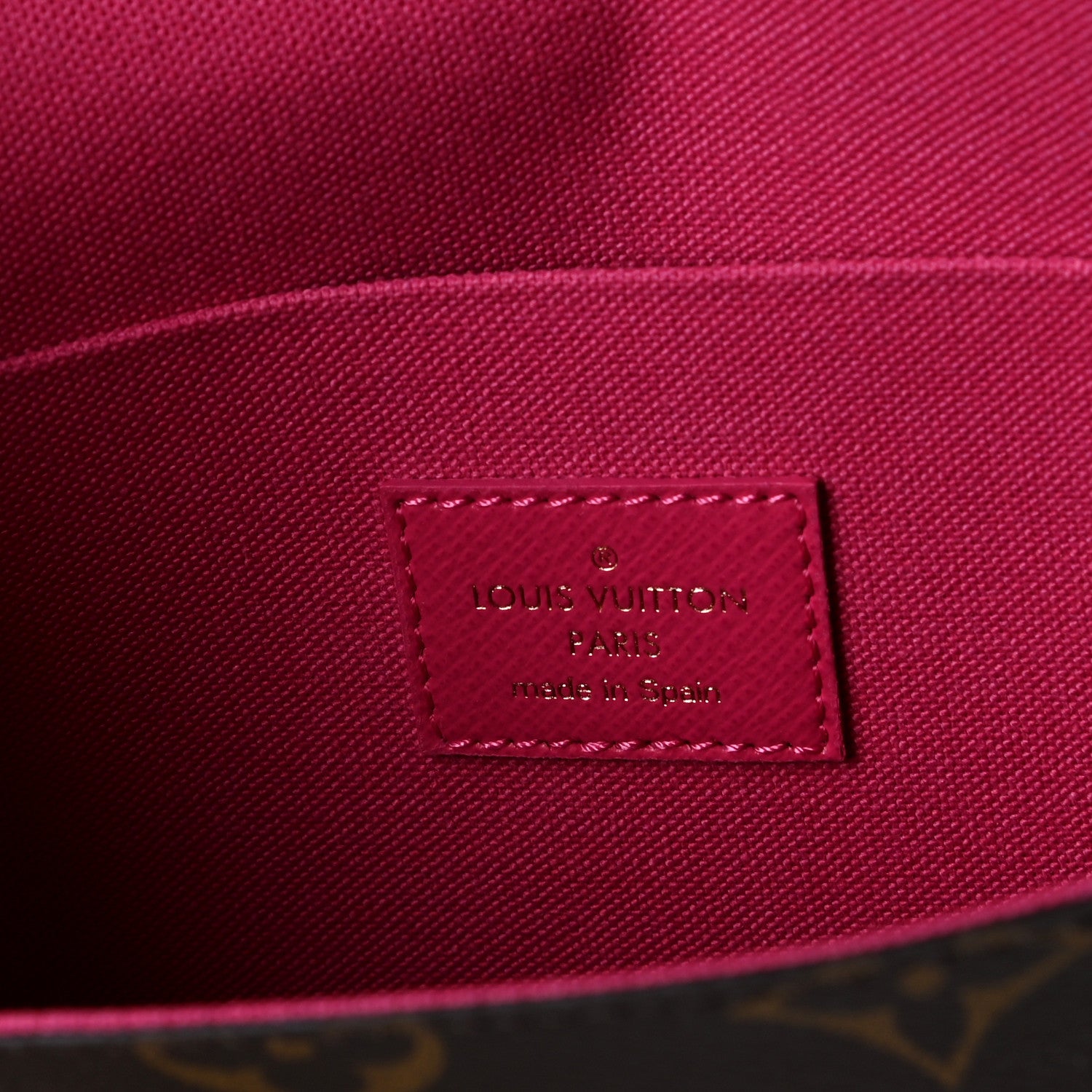 Louis Vuitton Monogram 2021 Christmas Animation Hollywood Pochette Felicie Chain Wallet Fuchsia 6 of 10