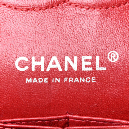 Chanel Patent Calfskin Quilted Medium Double Flap Dark Red 6 of 13