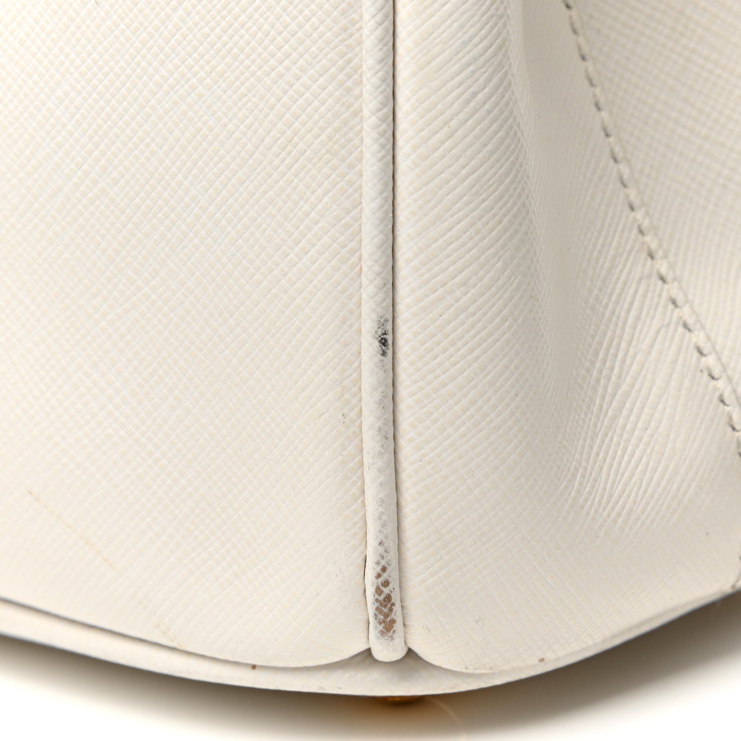 Saffiano Lux Small Galleria Double Zip Tote White