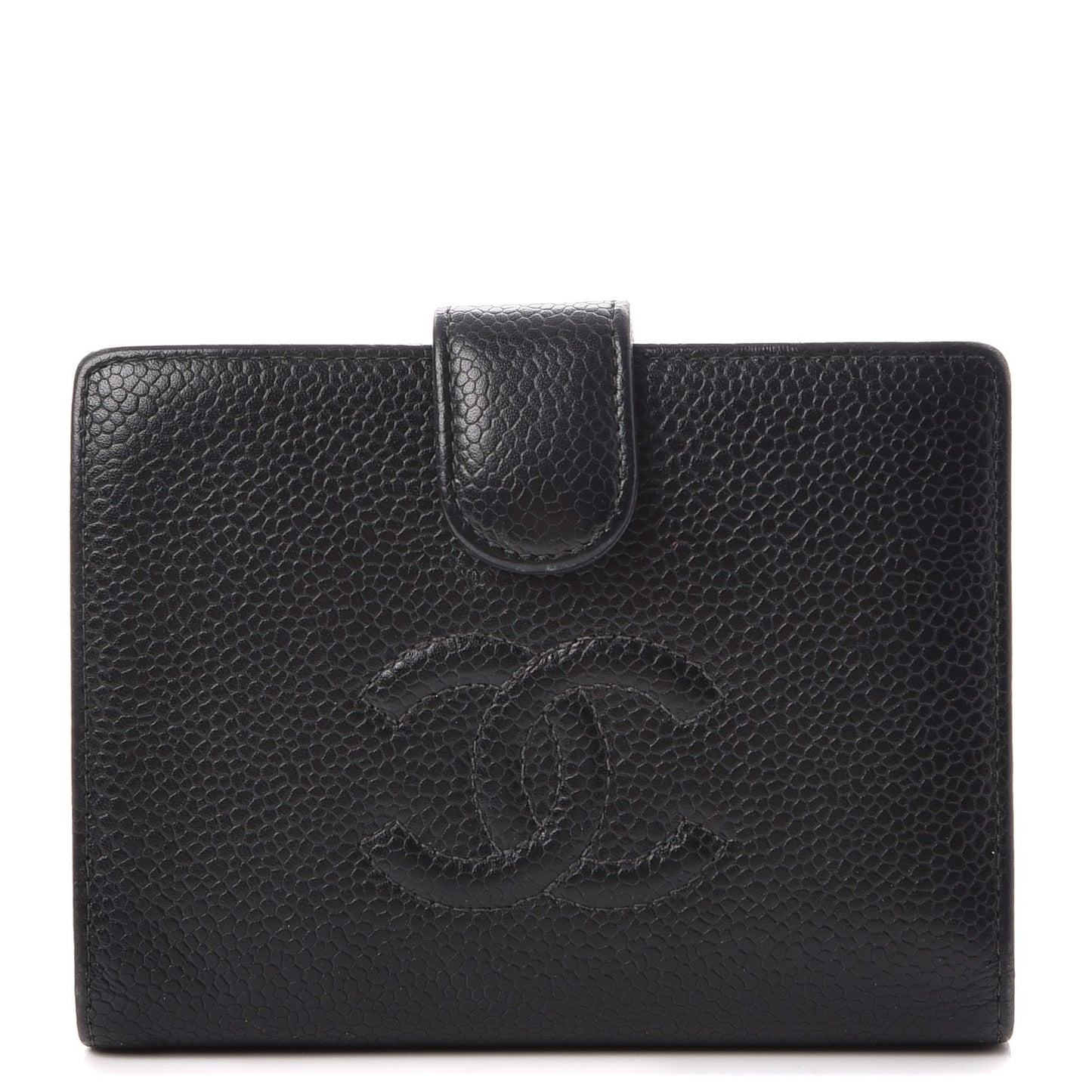 Caviar Timeless CC French Wallet Black