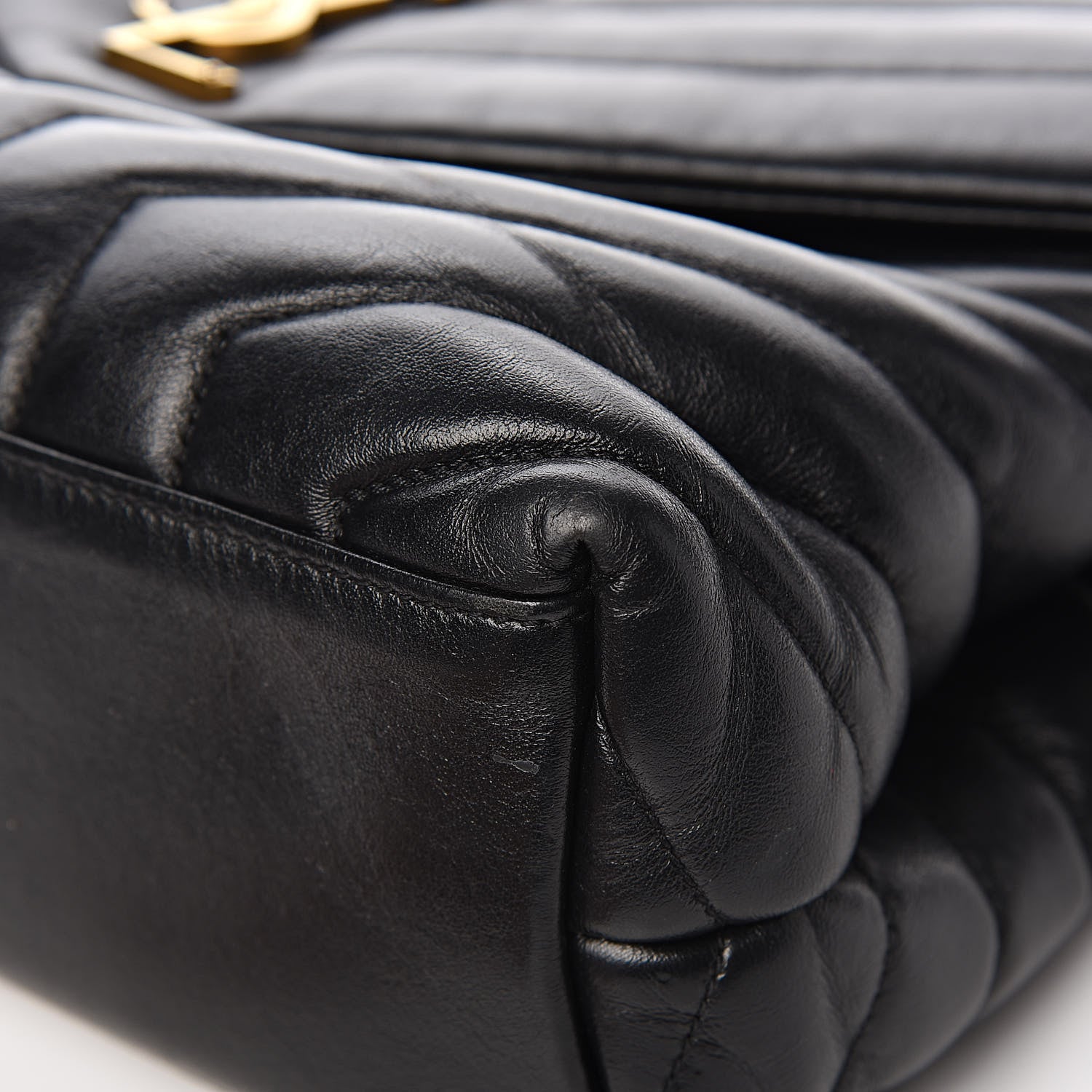 Saint Laurent Calfskin Y Quilted Monogram Medium Loulou Chain Satchel Black 10 of 15