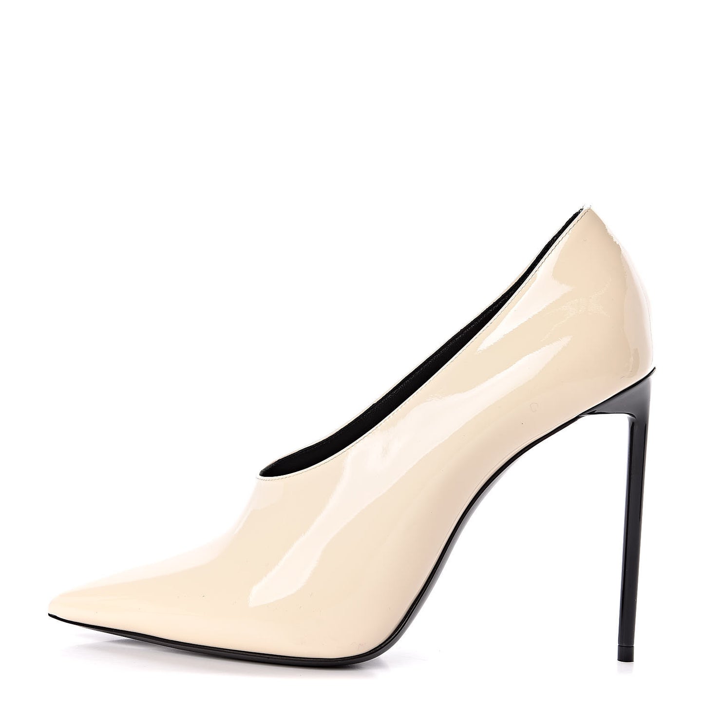 Patent Calfskin Teddy High Vamp 105 Pumps 39 White