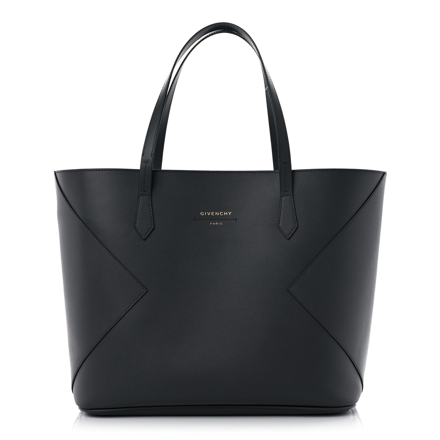 Smooth Calfskin Wing Shopper Tote Grey