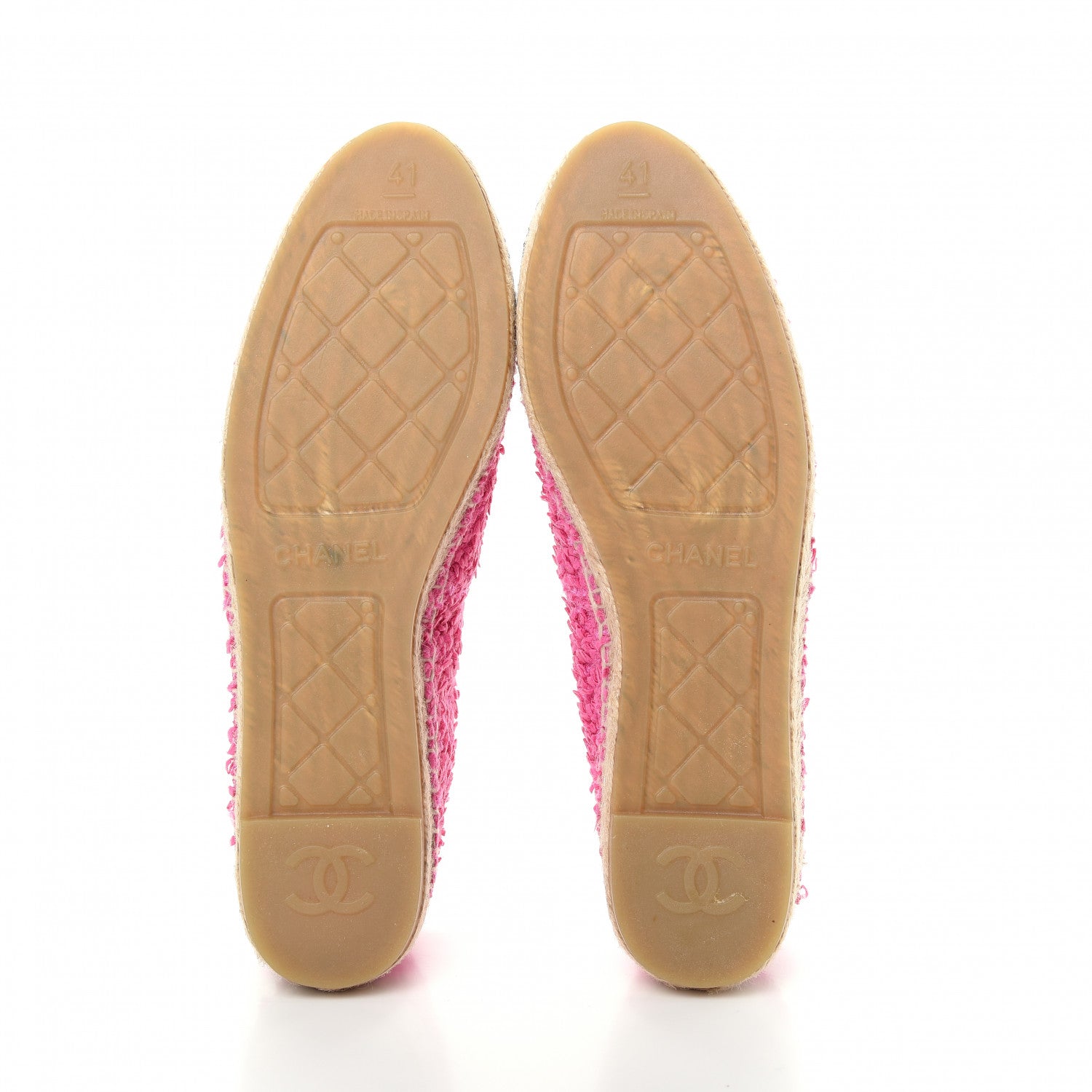 Chanel Tweed CC Espadrilles 41 Dark Pink Navy 6 of 11