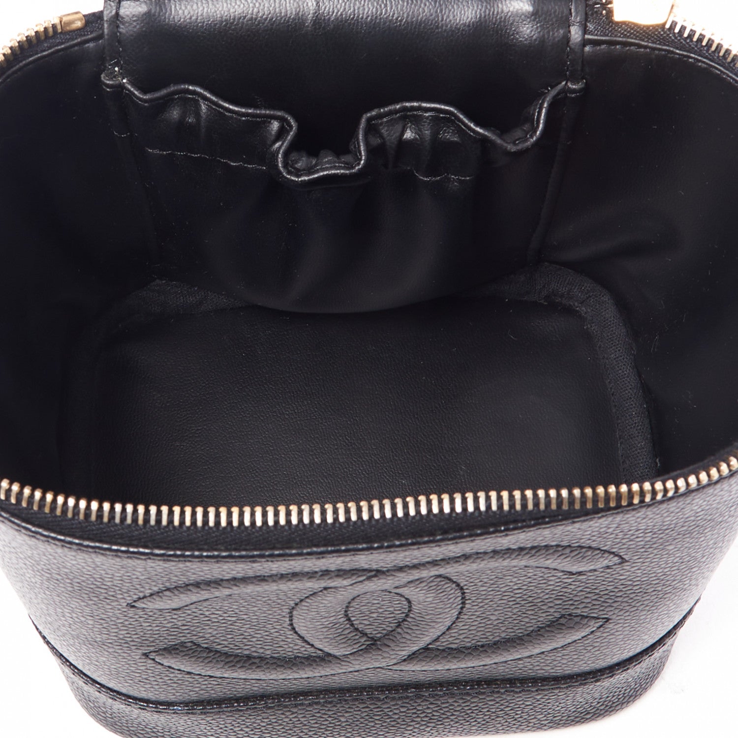Chanel Caviar Cosmetic Vanity Bag Black 4 of 10
