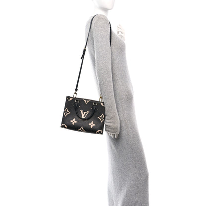 Louis Vuitton Empreinte Monogram Giant Onthego PM Black Beige 2 of 10