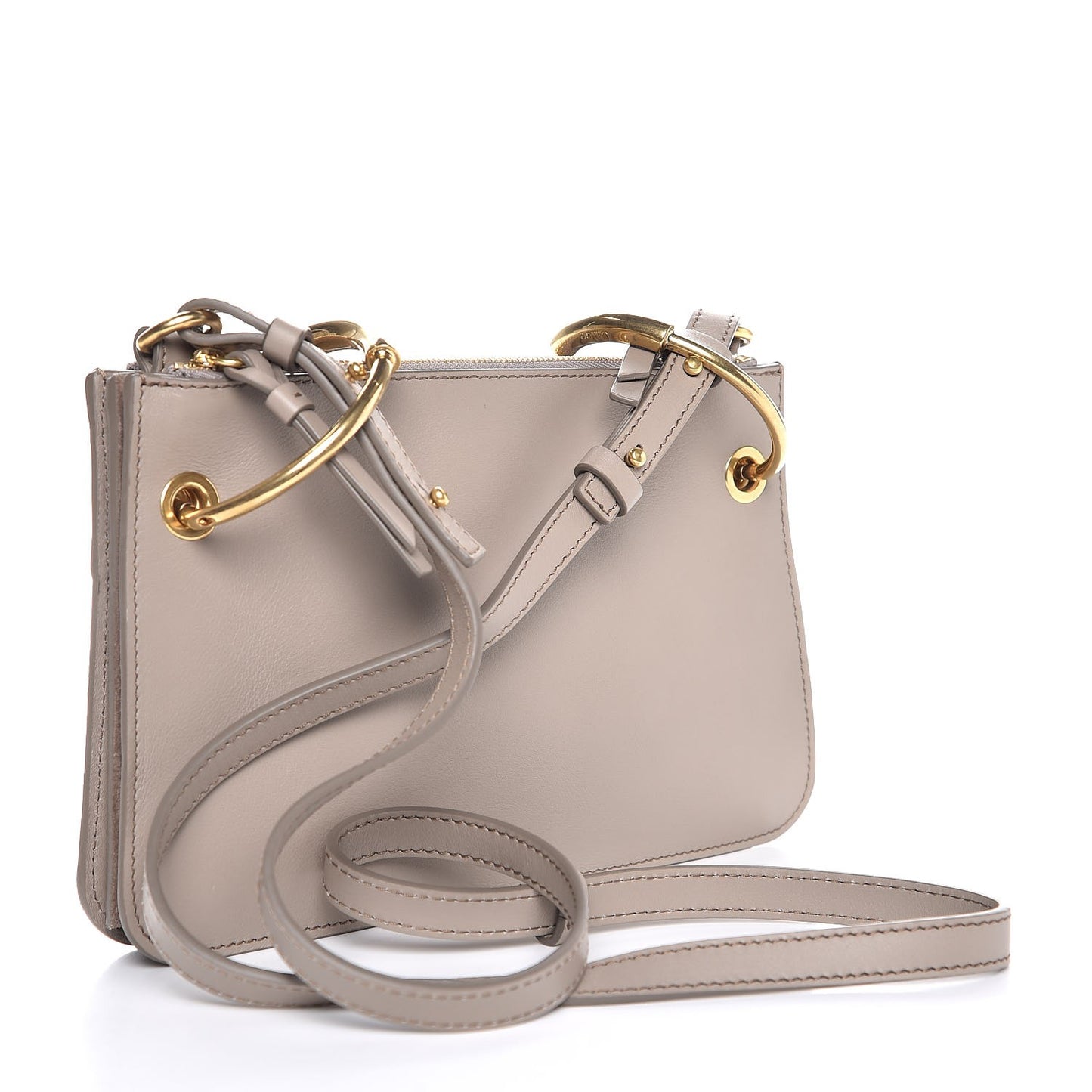Calfskin Suede Mini Roy Bag Motty Grey