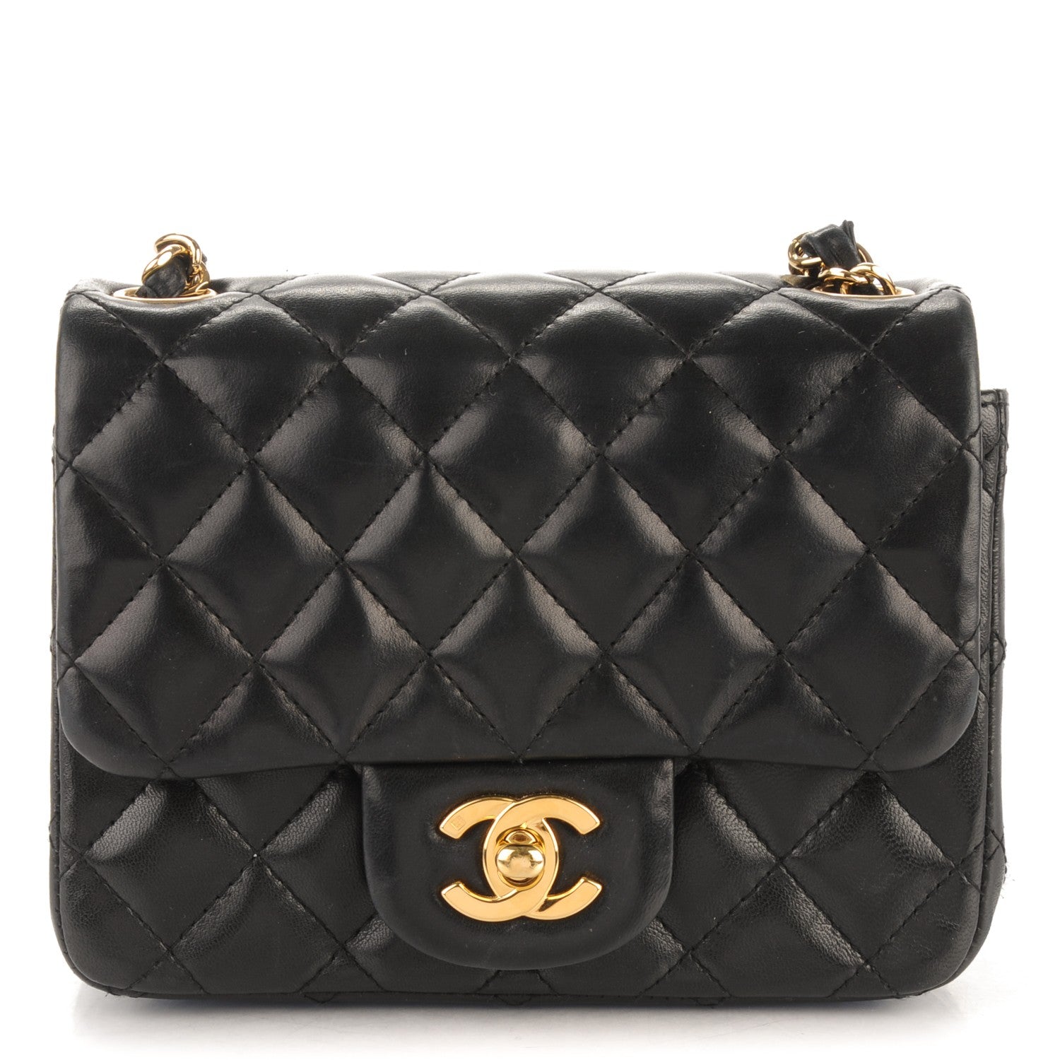Chanel Lambskin Quilted Mini Square Flap Black 1 of 7