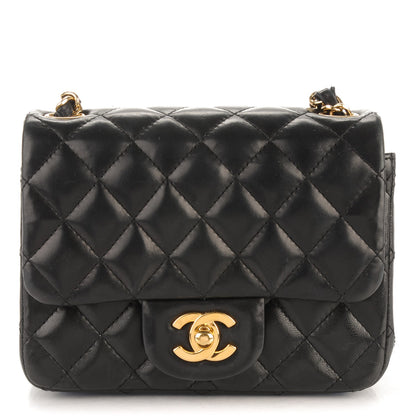 Chanel Lambskin Quilted Mini Square Flap Black 1 of 7