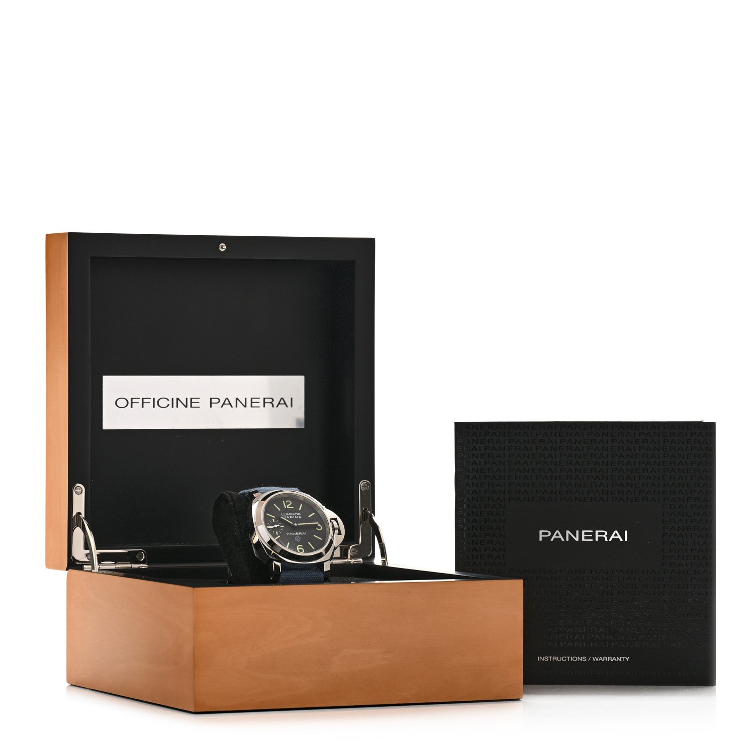 Panerai Stainless Steel Canvas 44mm Luminor Marina Manual Winding Watch Black PAM00777 5 of 5
