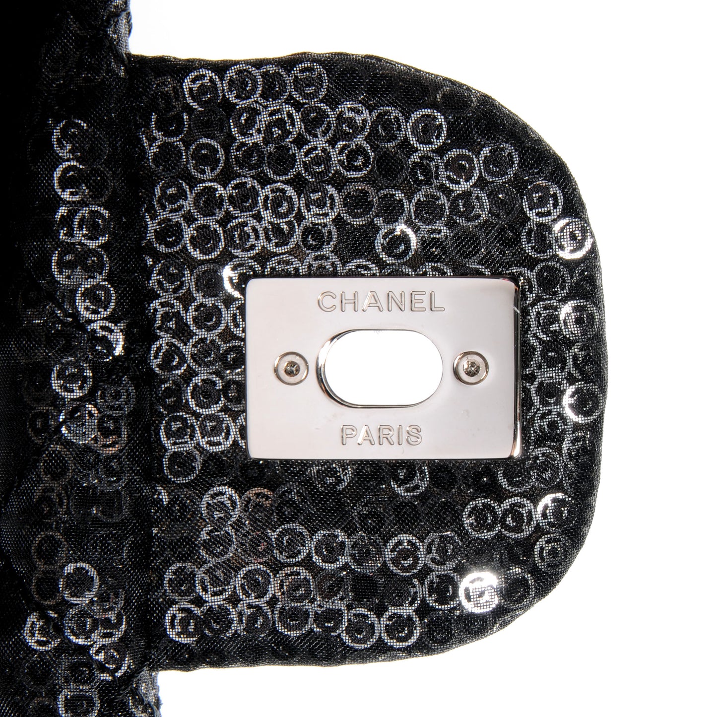 Hidden Sequin Maxi Flap Black