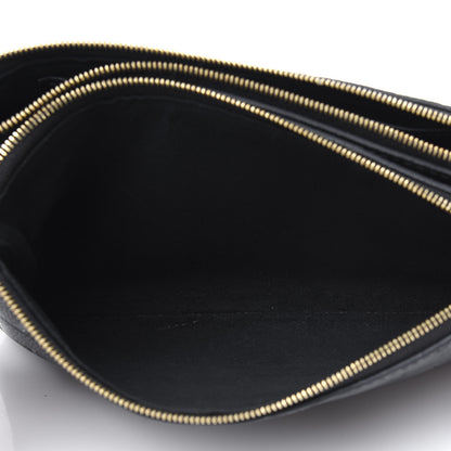 Louis Vuitton Empreinte Double Zip Pochette Black 6 of 17