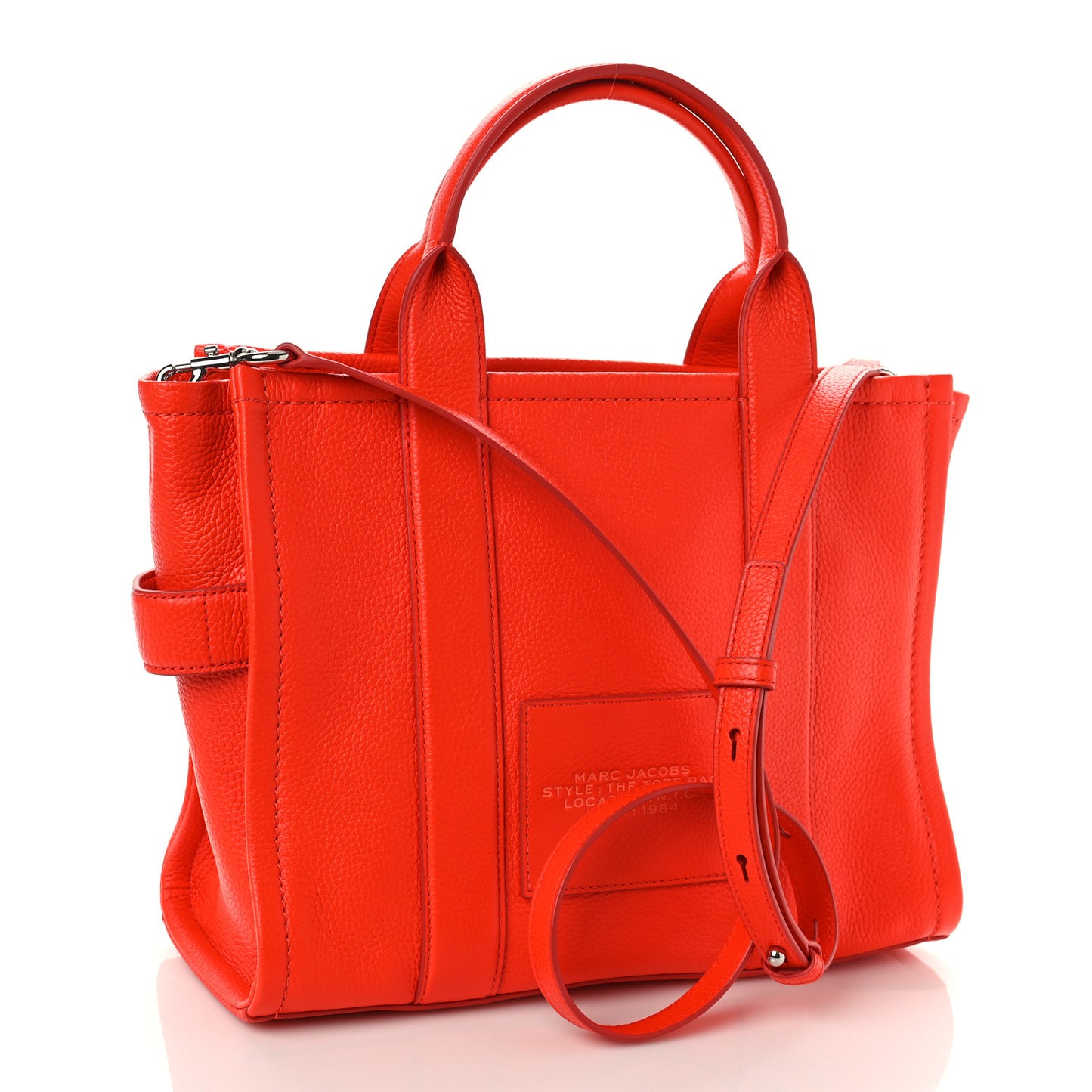 Grained Calfskin Medium The Tote Bag Red
