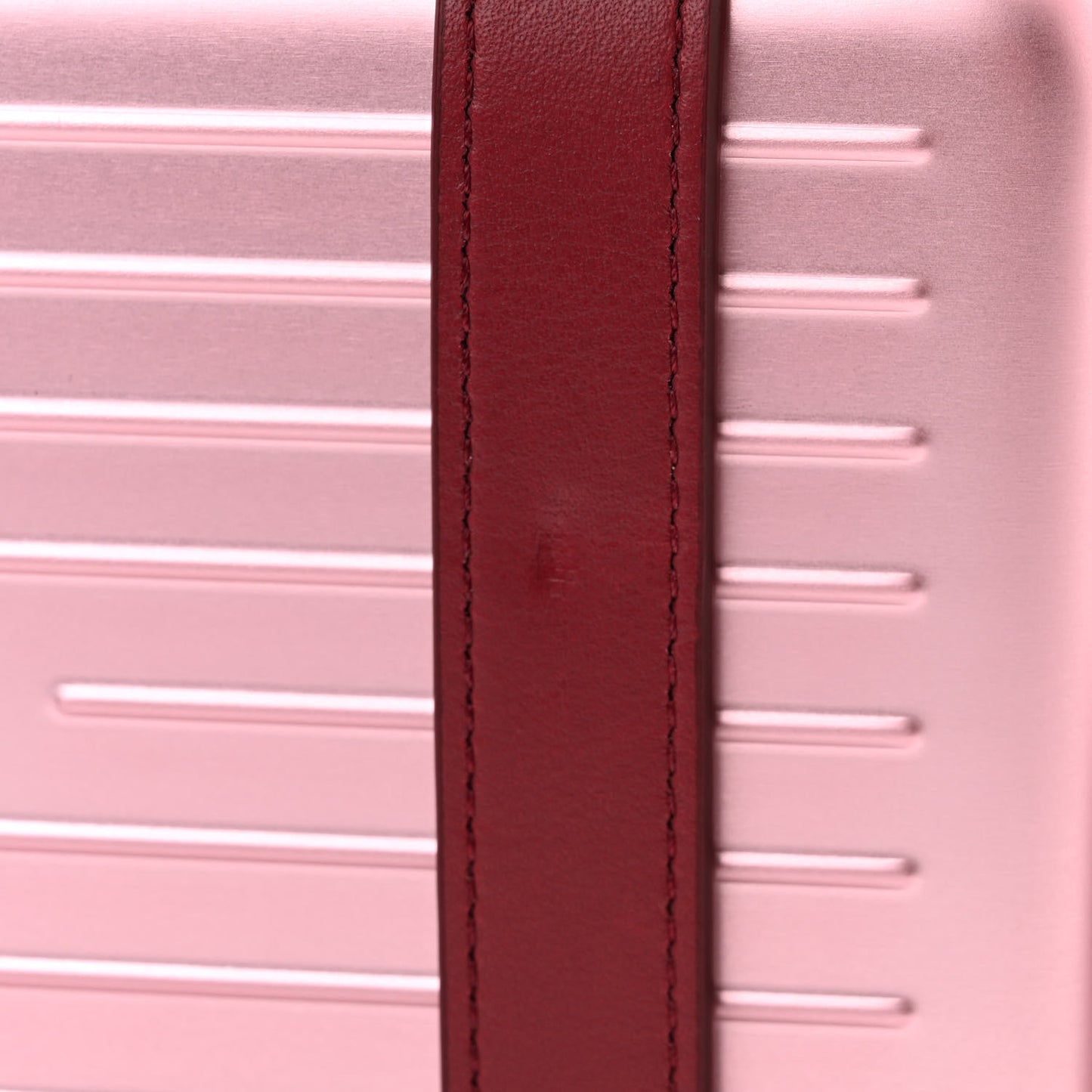 X RIMOWA Aluminum Personal Clutch On Strap Rose