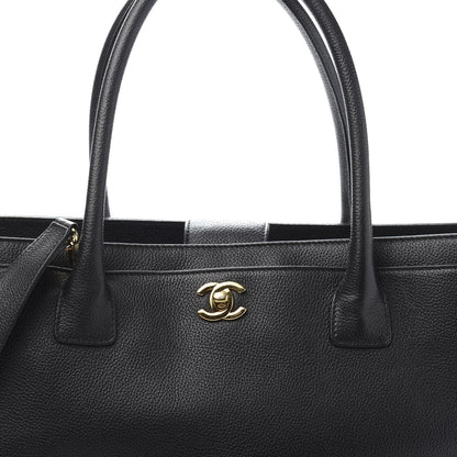 Chanel Calfskin Cerf Executive Shopper Tote Black 15 of 15