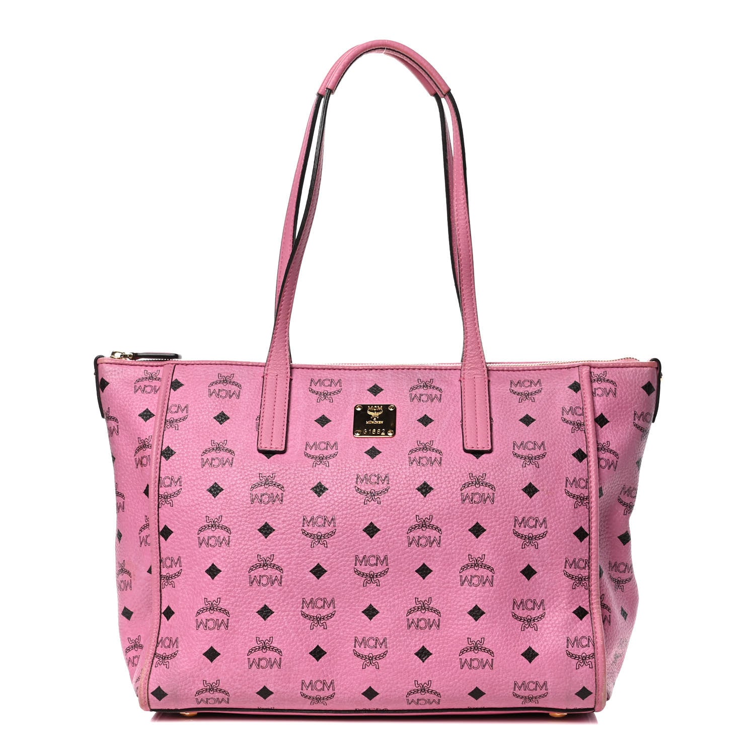 MCM Visetos Large Shopper Tote Pink 1 of 7