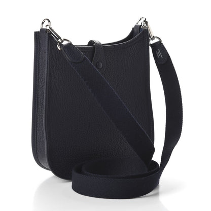 Hermes Taurillon Clemence Evelyne TPM Bleu Nuit 3 of 10