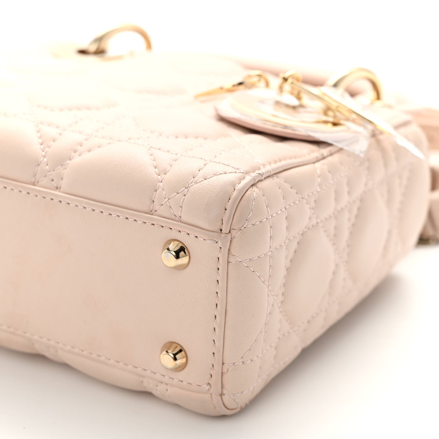 Christian Dior Lambskin Cannage Mini Lady Dior Rose Poudre 9 of 9