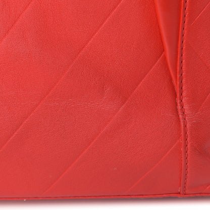 Chanel Calfskin CC Chevron All Day Long Tote Red 16 of 25