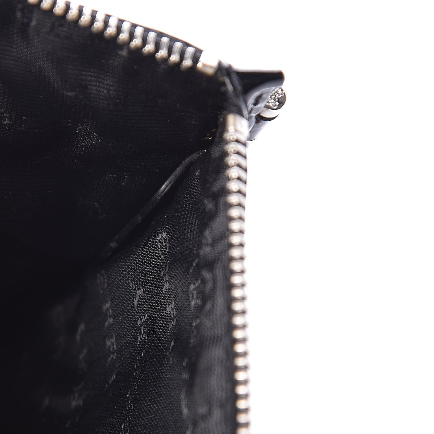 Burberry Patent Patchwork Check Wristlet Pouch Black 7 of 8