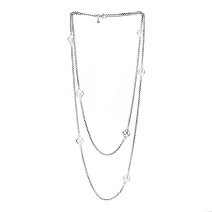 David Yurman Sterling Silver Logo Station Necklace 46" 3 of 5