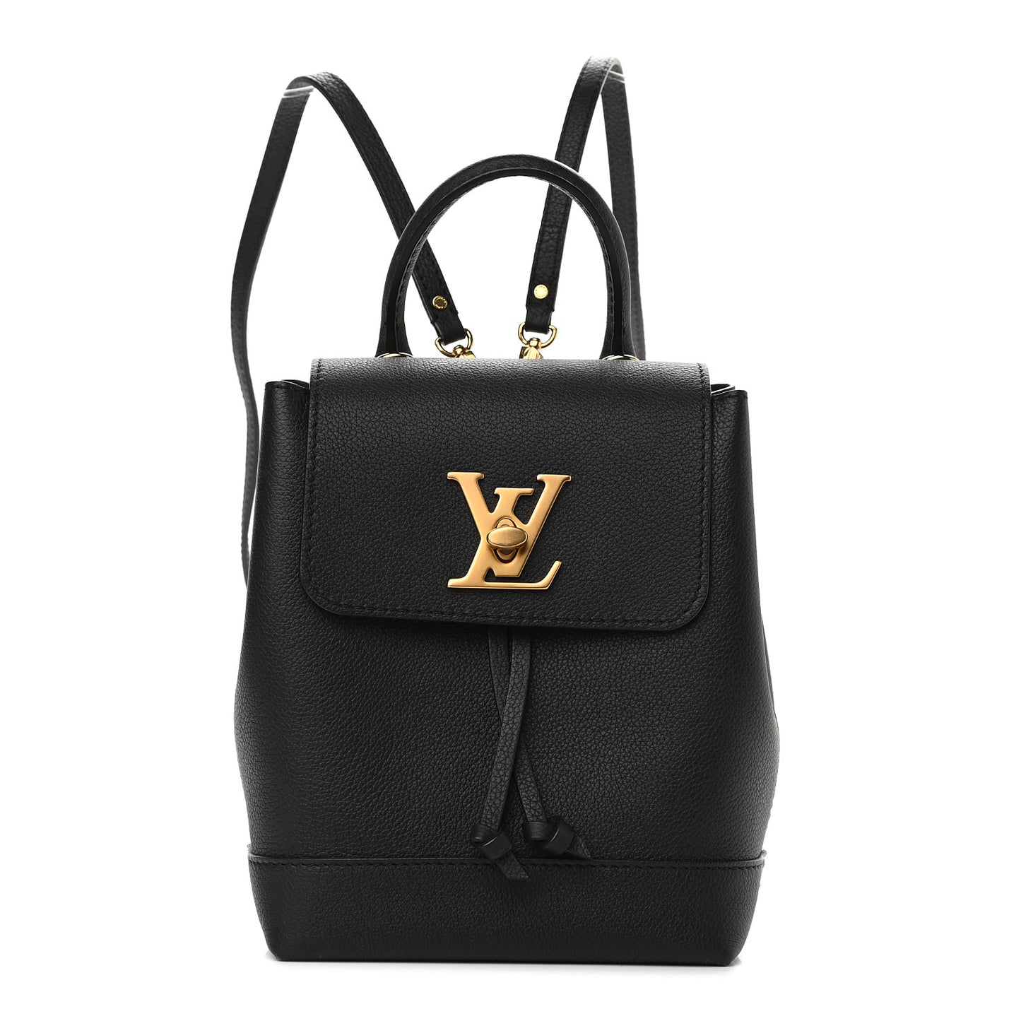 Calfskin Lockme Mini Backpack Black