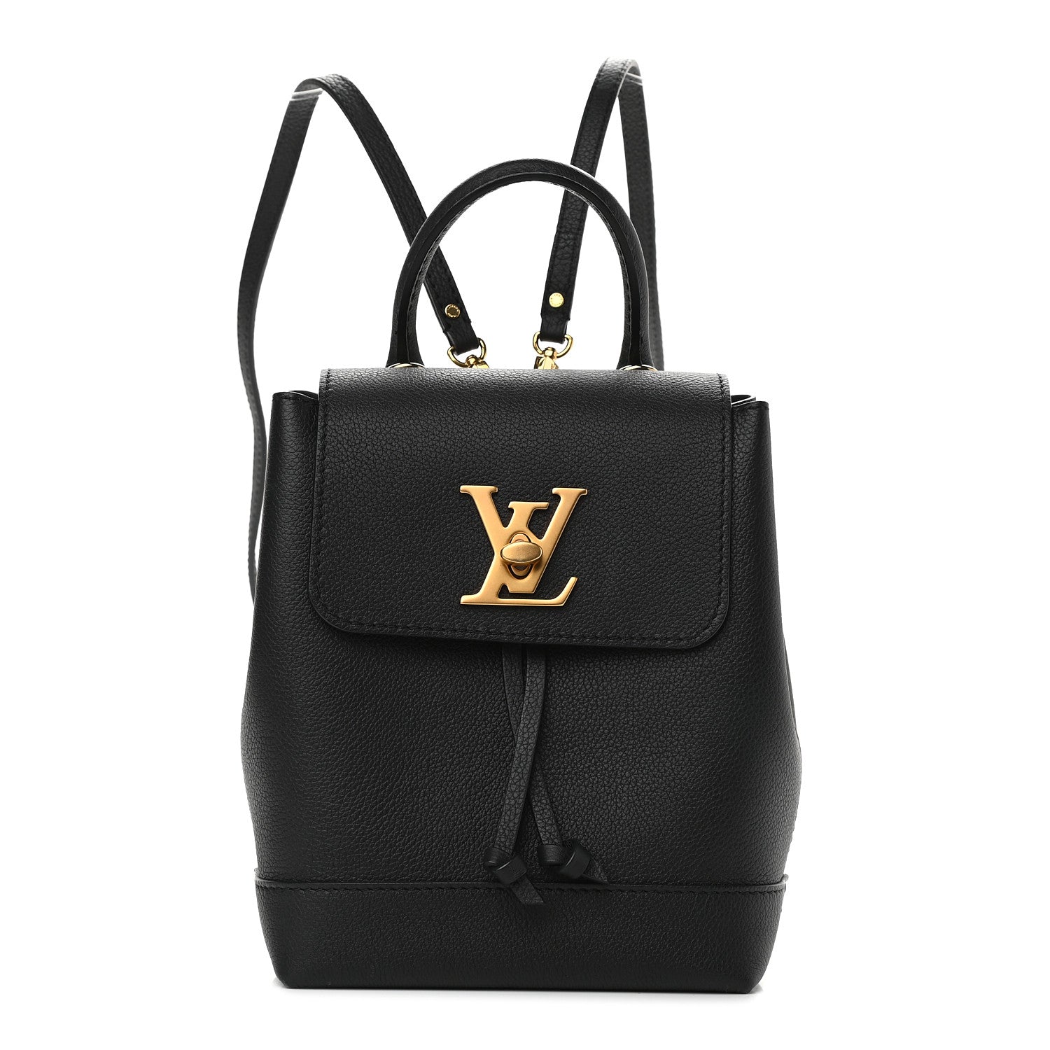 Louis Vuitton Calfskin Lockme Mini Backpack Black 1 of 8