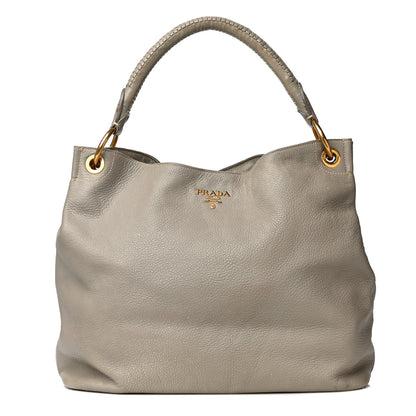 Prada Vitello Daino Shoulder Bag Argilla 1 of 29